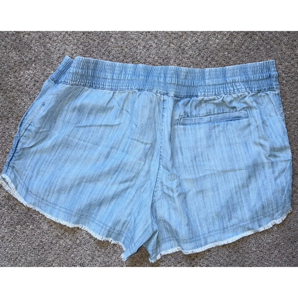 Vineyard Vines Pull-On Chambray Denim Shorts Drawstring Blue Tassels Medium - Picture 5 of 7